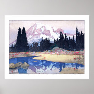 ukiyoe - Yoshida - 07 - Mount Rainier - Poster
