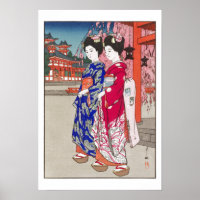 ukiyoe - Yoshida - 14 - Maiko -  Poster