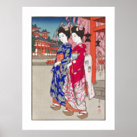 ukiyoe - Yoshida - 14 - Maiko -  Poster