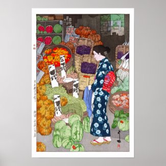 ukiyoe - Yoshida - 16 - Honest Greengrocery, Nezu 