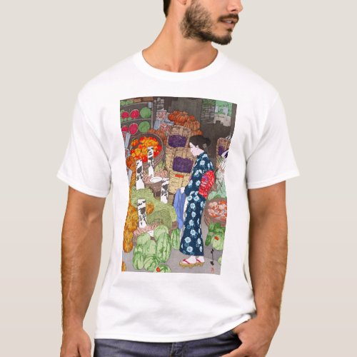 ukiyoe _ Yoshida _ 16 _ Honest Greengrocery Nezu  T_Shirt