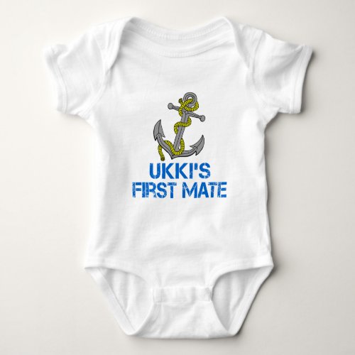 Ukkis First Mate Baby Bodysuit
