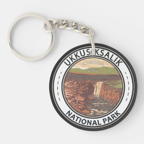 Ukkusiksalik National Park Canada Badge Keychain