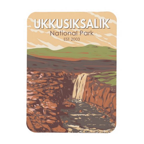 Ukkusiksalik National Park Canada Travel Vintage Magnet