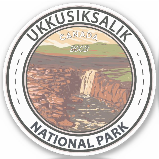 Ukkusiksalik National Park Canada Travel Vintage Sticker (Front)