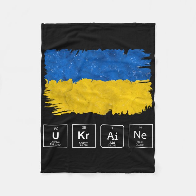 Ukraine Aid Support  Fleece Blanket (Front)