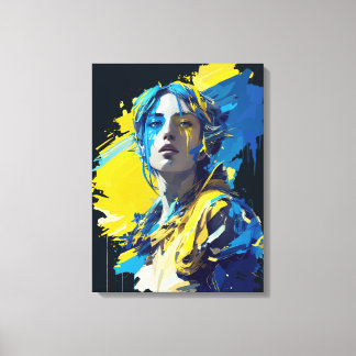 "Ukraine" Alarm. Weep. Pain. Canvas Print