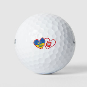 Ukraine-and-Polish-Eagle-Flag Golf Balls