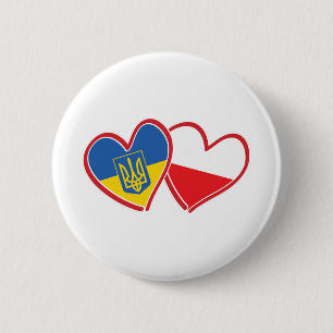 Ukraine-and-Polish-Flag Button