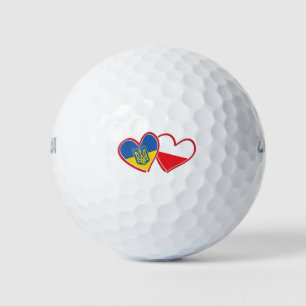 Ukraine-and-Polish-Flag Golf Balls