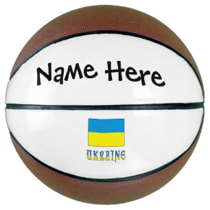 Ukraine and Ukrainian Flag Personalized Basketball