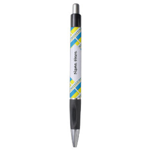 Ukraine and Ukrainian Flag Tiled Personalized Pen