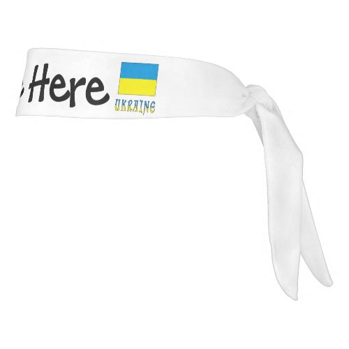 Ukraine and Ukrainian Flag with Your Name Tie Head Tie Headband
