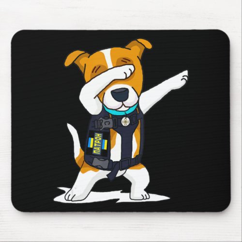 Ukraine Armed Forces Dabbing Dog Patron Jack Russe Mouse Pad