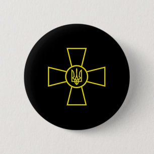 Ukraine Armed Forces Emblem Ukrainian Army Flag (y Button