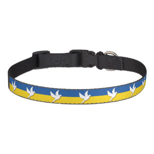 UKRAINE BICOLOR BLUE YELLOW PEACE PET COLLAR