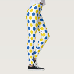 Ukraine Blue and Yellow Flag colors Polka dots Leggings