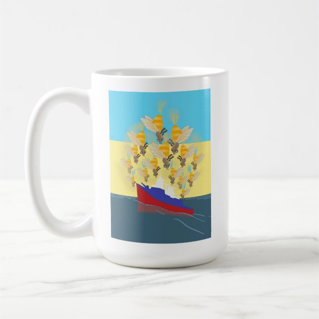 Ukraine "blue yellow" colorful coffee mug (Left)
