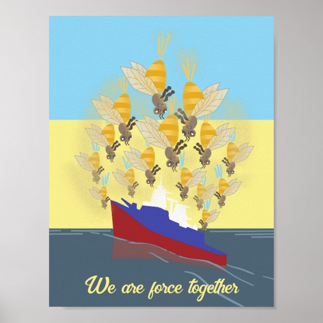 Ukraine "blue yellow" colorful poster (Front)