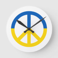 Ukraine Blue Yellow Flag Colors Peace Symbol Sign