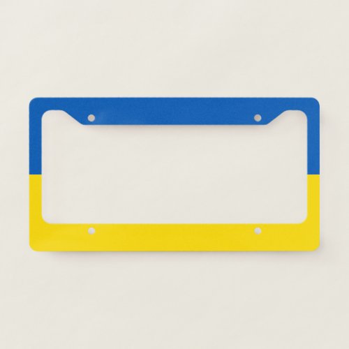 Ukraine blue yellow flag license plate frame
