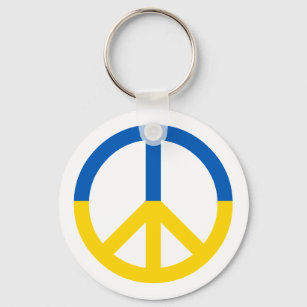 LOUISIANA KEYCHAIN GLITTER PEACE SYMBOL