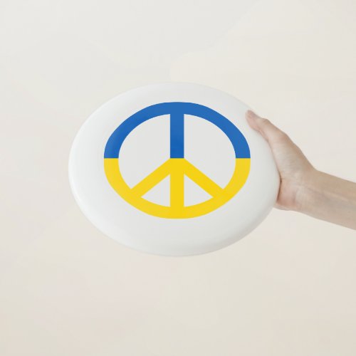 Ukraine Blue Yellow Flag Peace Symbol Sign Wham_O Frisbee