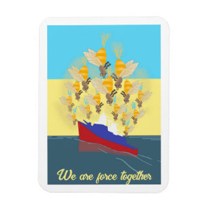 Ukraine "blue yellow" peace colorful magnet