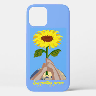 Ukraine "blue yellow" sunflower peace colorful iPhone 12 case