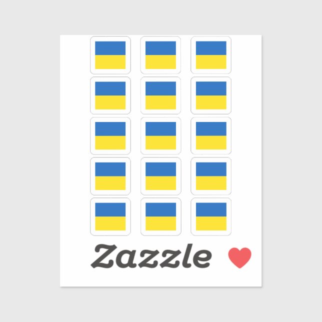 Ukraine blue yellow Ukrainian flag Sticker (Sheet)