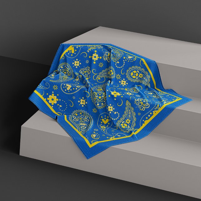 Ukraine Bossica Bandana Scarf (Ukraine paisley Bossica Bandana Scarf)