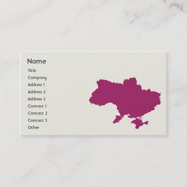 Ukraine - Business Card (Front)