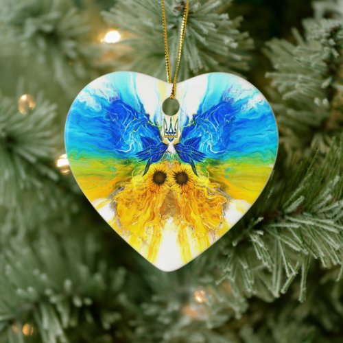 Ukraine Butterfly Ceramic Ornament