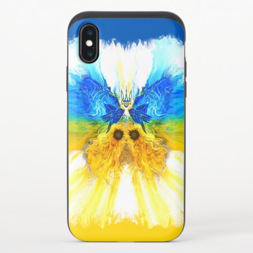 Ukraine Butterfly Flag iPhone XS Slider Case