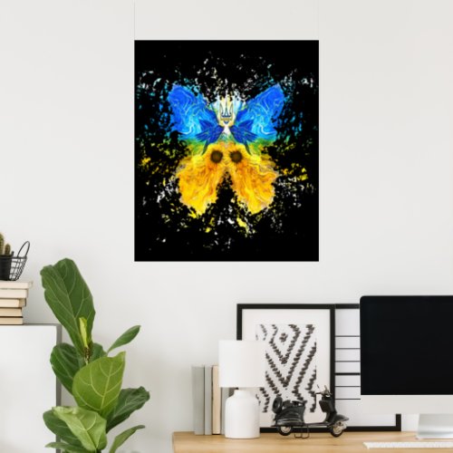 Ukraine Butterfly Poster