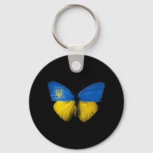 Ukraine Butterfly Ukraine Ukrainian Flag Love Ukr Keychain
