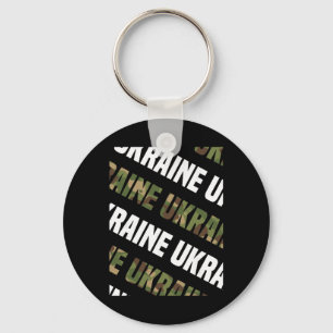 Ukraine Camo Pattern Green Camouflage Keychain