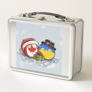 Ukraine Canada Polandball Countryball Metal Lunch Box