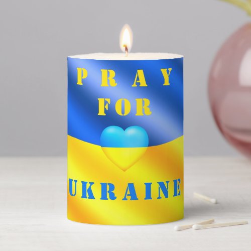 Ukraine Candle _ Peace _ Ukrainian Flag _ Pray