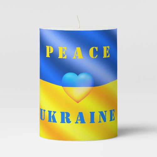 Ukraine Candle _ Ukrainian Flag