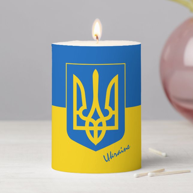 Ukraine Candle & Ukrainian Flag Candles / peace (In Situ)