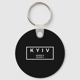 Ukraine Capital Coordinates - Kyiv 1  Keychain