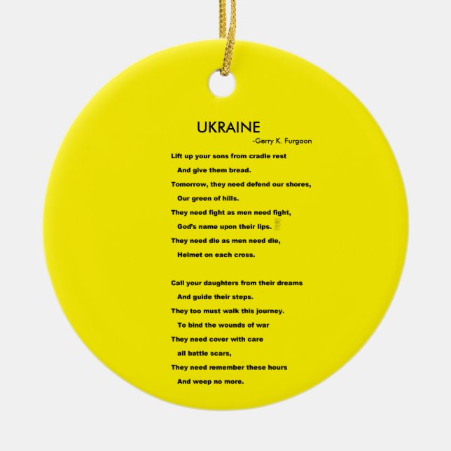 UKRAINE  CERAMIC ORNAMENT (Front)