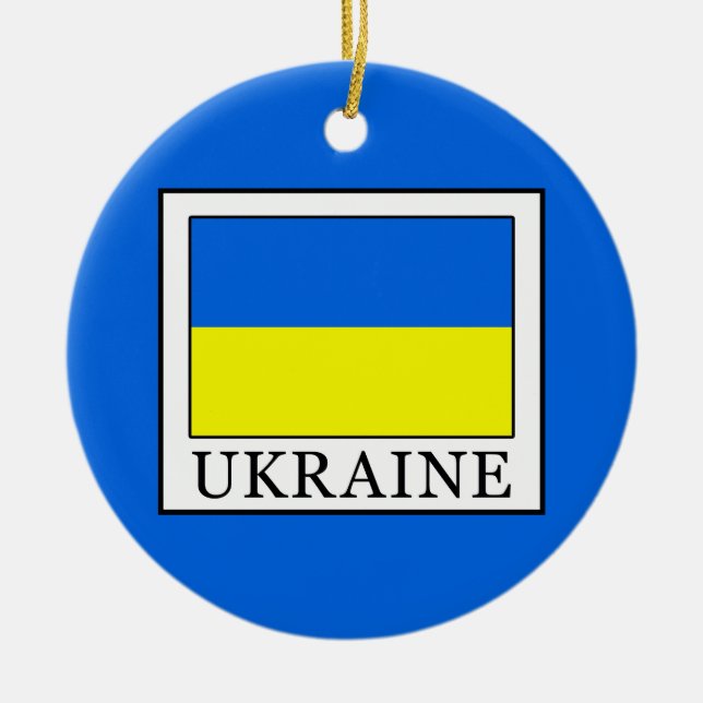 Ukraine Ceramic Ornament (Front)