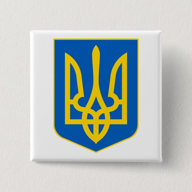 Ukraine COA Pinback Button (Front)