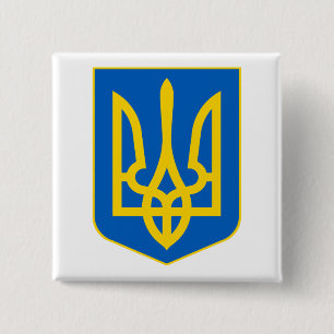 Ukraine COA Pinback Button