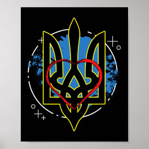 Ukraine Coat Arms Of Ukraine Cossack Ukrainian Poster