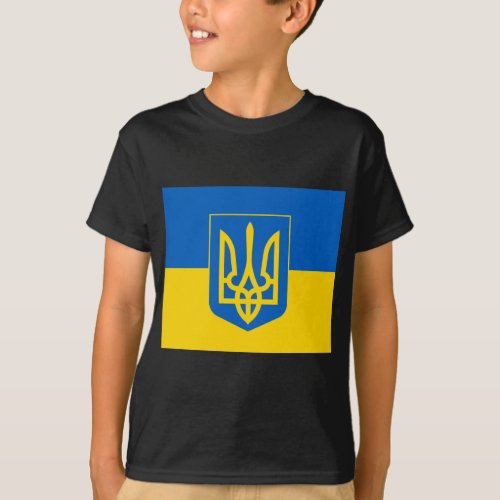 UKRAINE Coat of Arms and Flag T_Shirt