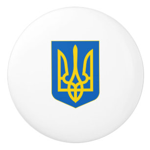 Ukraine Coat of Arms Ceramic Knob