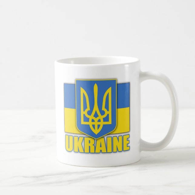Ukraine Coat of Arms Coffee Mug (Right)